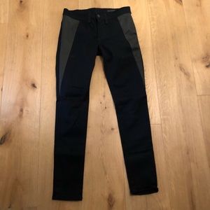 Rag and Bone leather panel skinny